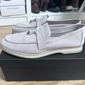 Marc Fisher “Yanelli” Women's Suede Loafers- Taupe